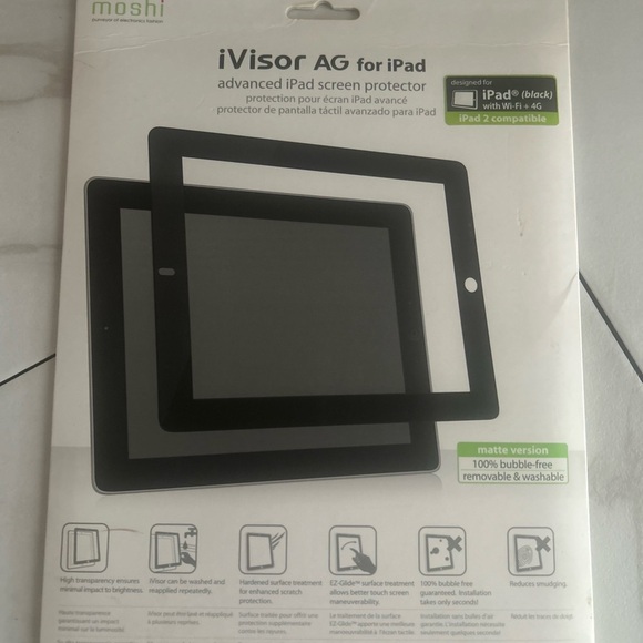 iVisor AG Screen Protector for iPad - Black - Picture 1 of 9